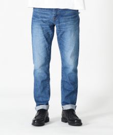 J304_MID CIRCLE Straight 12.5oz African Cotton Vintage Selvedge Jeans (Wash)