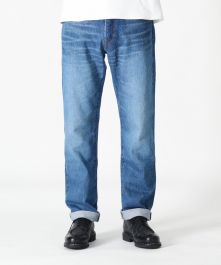 J404_MID CIRCLE Classic Straight 12.5oz African Cotton Vintage Selvedge ...