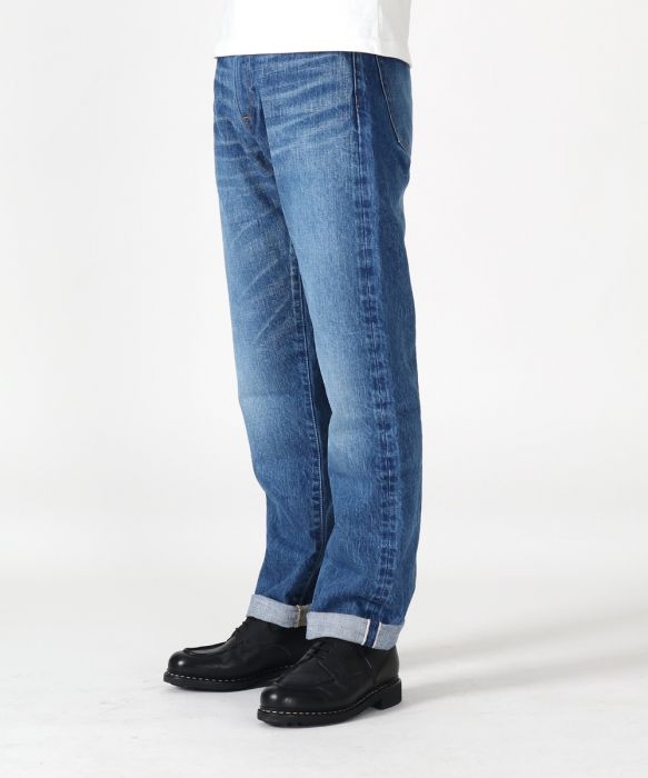 J401_MID 14.8oz US Cotton Selvedge Jeans (Aging Wash)
