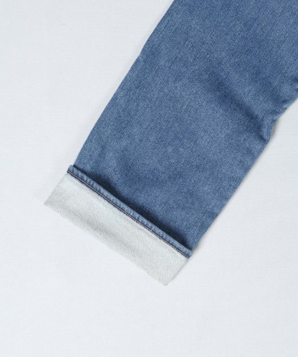 Knit-like Denim-Classic Straight-Jeans-LID