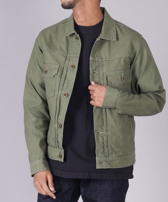 Type 2 Jacket
sulpher dyed back satin OLIVE