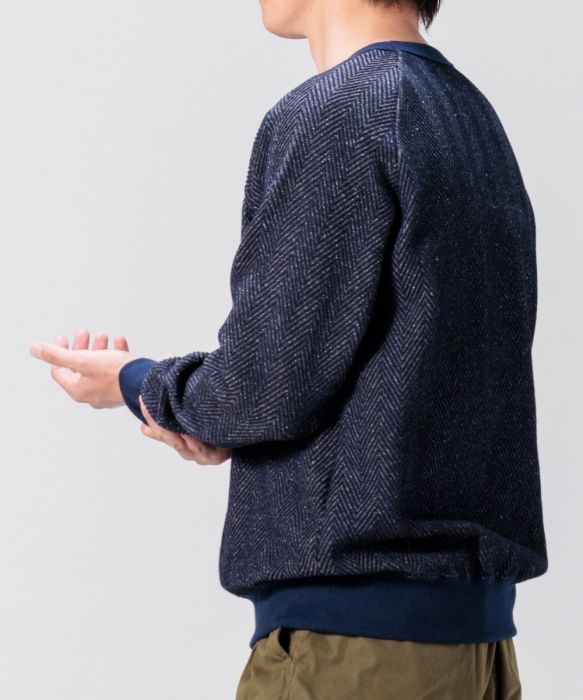 KUHO☆Breez Tweed Knitジャケット-Sky Blue MIXXO Stand Collar Short Tweed Jacket | Jackets for Women