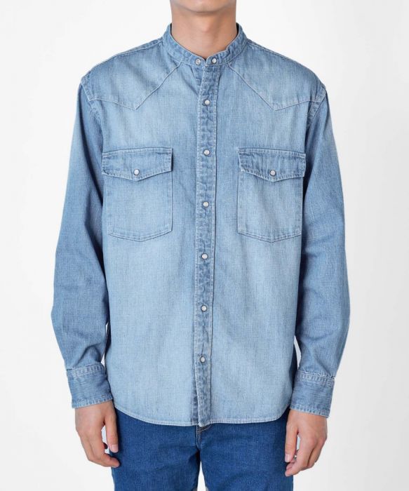 Western banded sale collar shirts
