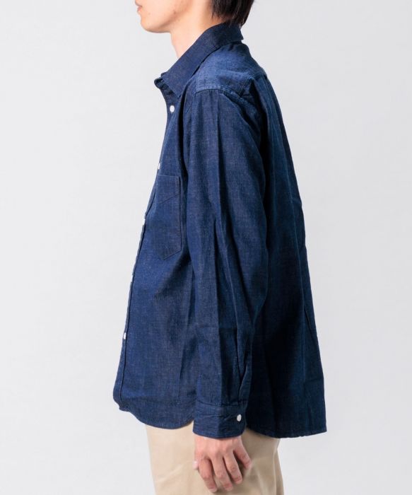 シャツ IONSEOUL Flower denim short sleeve shirt JE1188 9oz Denim Workshirt in Indigo – Blue Owl Workshop