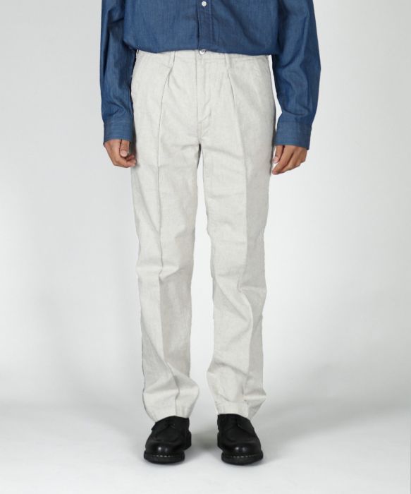 JAPAN BLUE JEANS アイボリー トレーナー L Gray-Denim-Center-Crease-Trousers