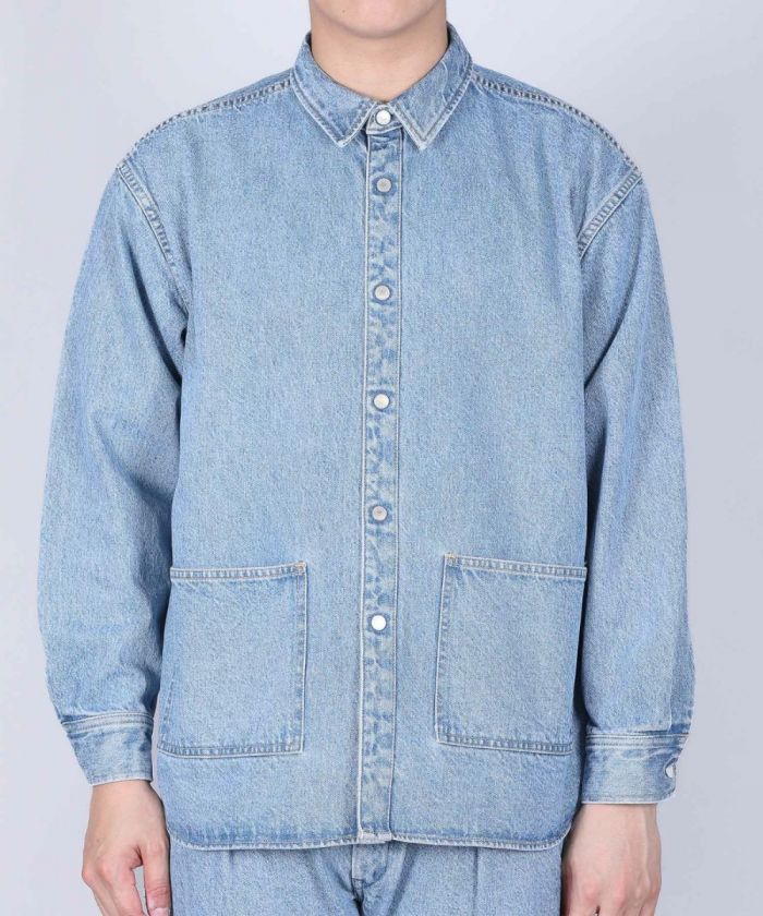 13oz Denim Big Shirt Jacket - Fade Wash