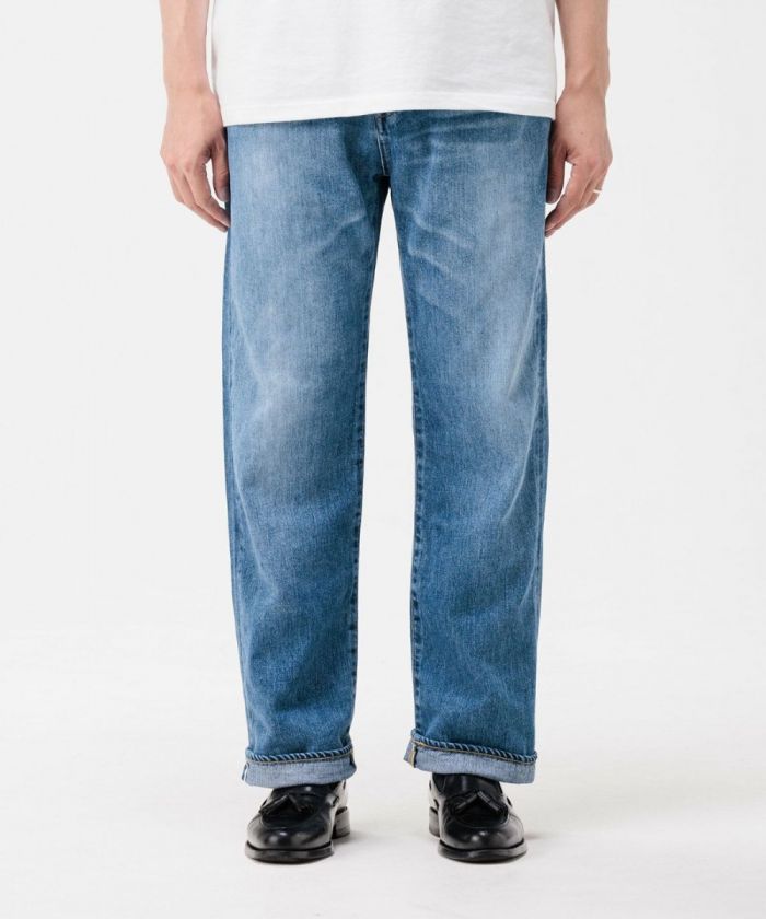 11oz Denim Blue Selvedge - Wide Jeans (M01 Aging Wash)