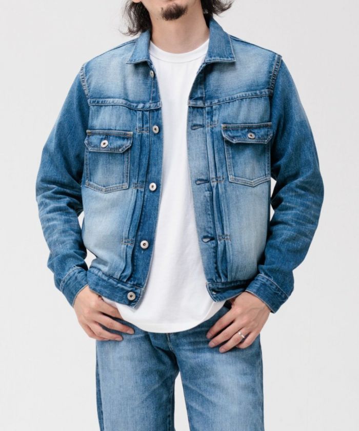 11oz Denim Blue Selvedge - Type2 Denim Jacket (M01 Aging Wash)