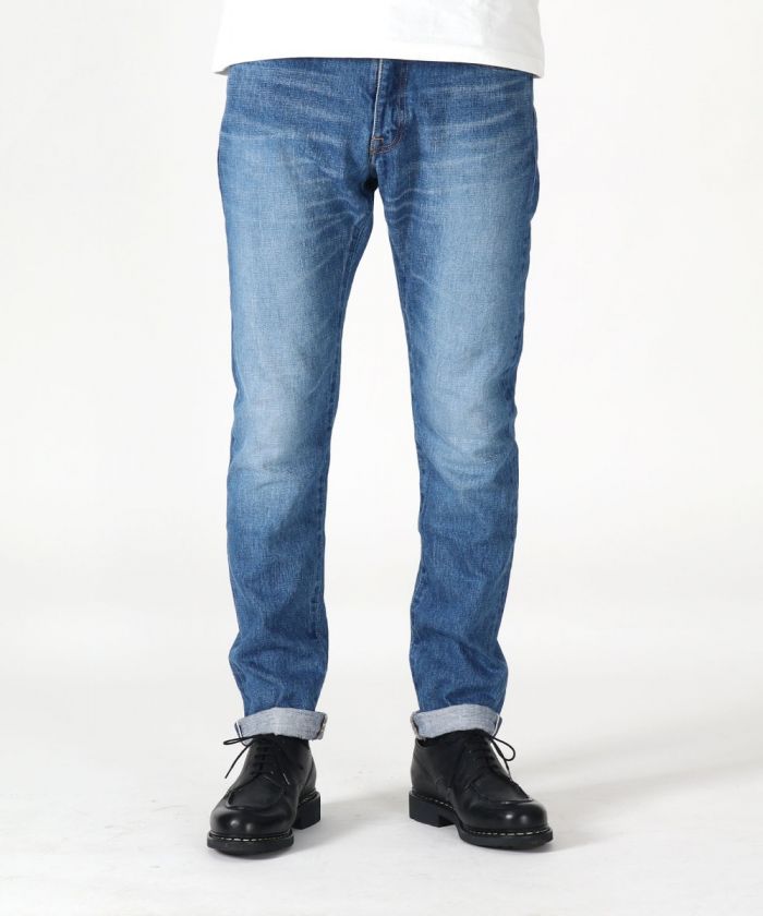 J204_MID 12.5oz Africa Cotton Tapered Selvedge Jeans (Aging Wash)