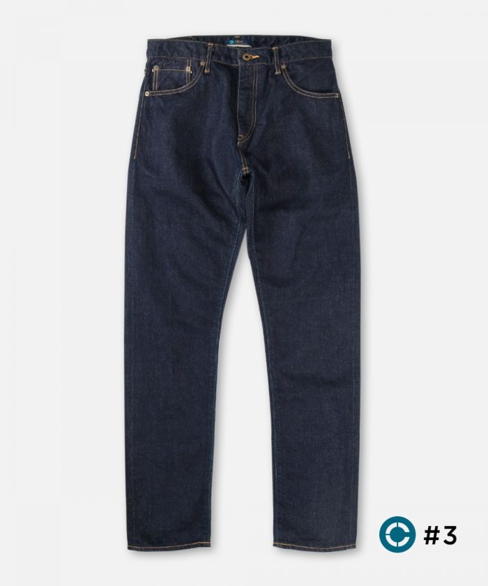 J317 CIRCLE Straight 13oz Washi (Japanese paper) selvedge jeans