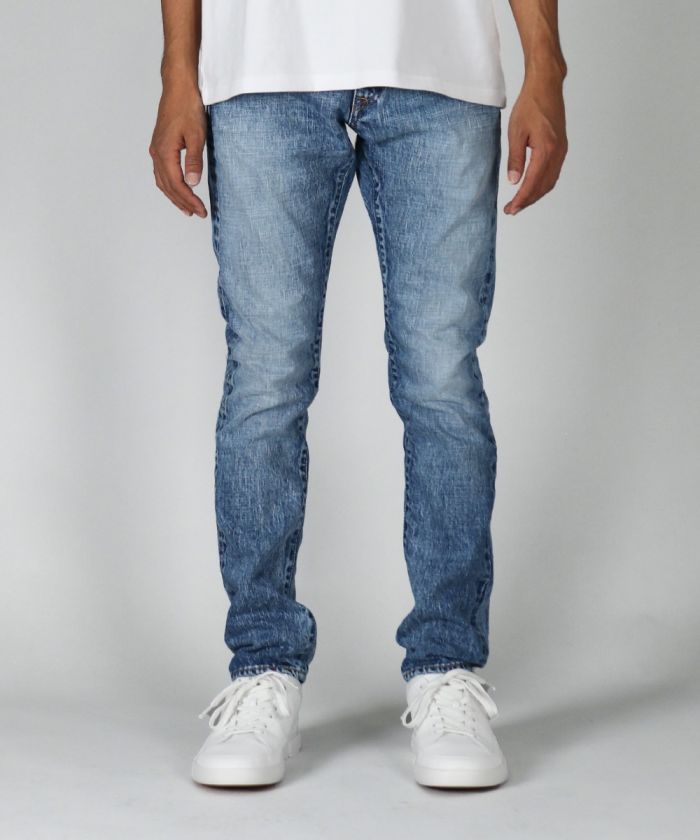 J201_LID 14.8oz US Cotton Tapered Selvedge Jeans (Aging Wash)