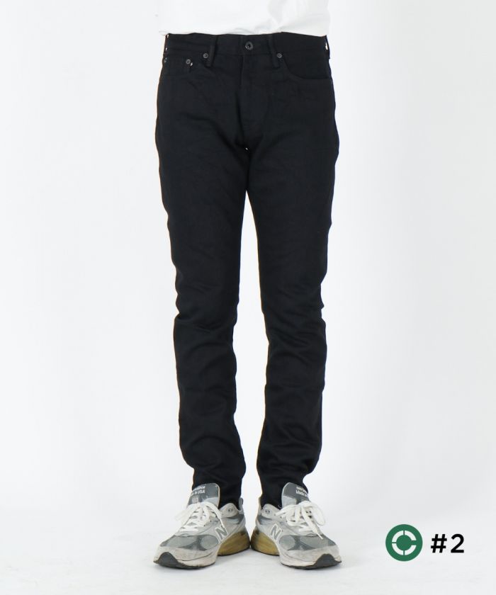 J216 CIRCLE Tapered 14oz Zimbabwe x Australian cotton Black Selvedge Jeans