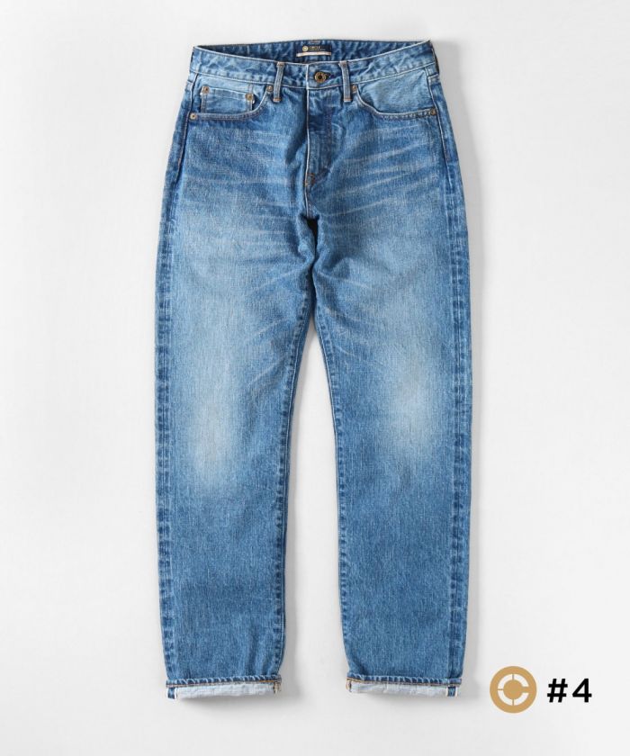 J401_MID CIRCLE Classic Straight 14.8oz American Cotton Vintage Selvedge Jeans (Wash)