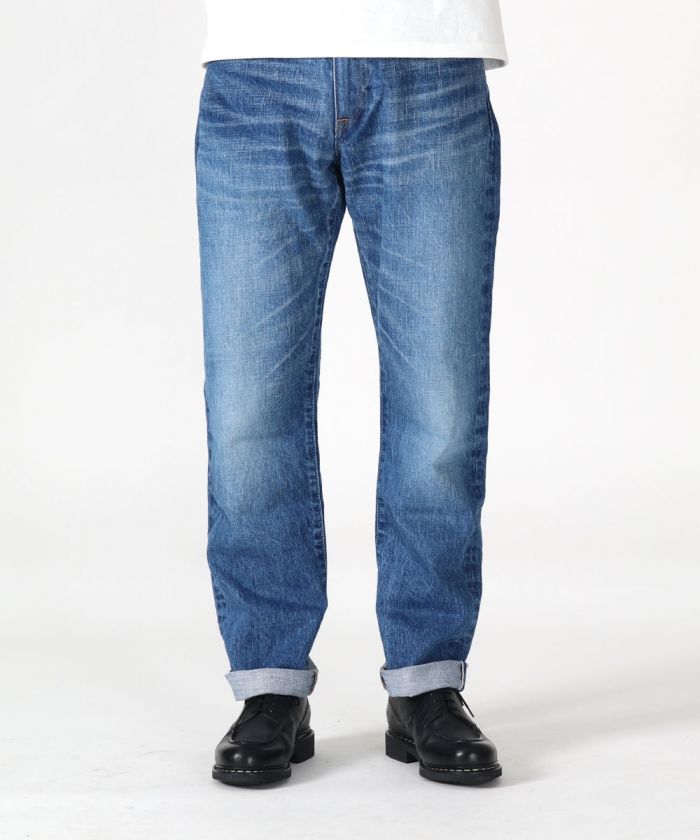 J401_MID 14.8oz US Cotton Selvedge Jeans (Aging Wash)