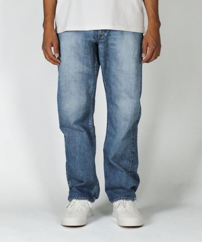 J504_LID 12.5oz Africa Cotton Loose Selvedge Jeans (Aging Wash)