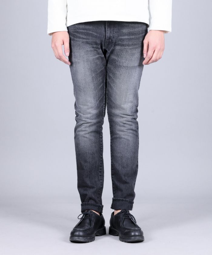 J214 14oz Black Tapered Selvedge Jeans (Aging Wash)