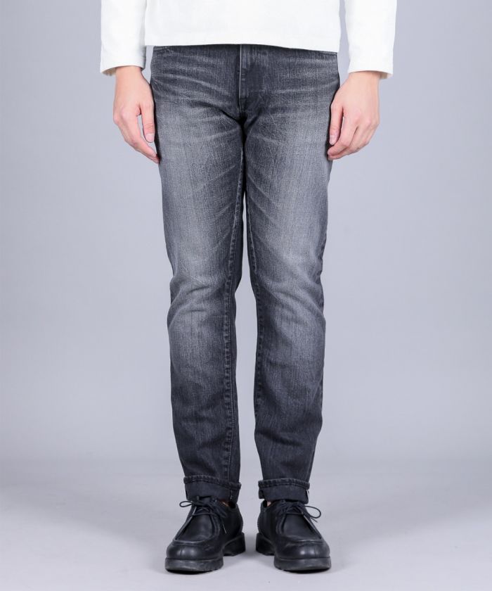 J314 14oz Black Straight Selvedge Jeans (Aging Wash)