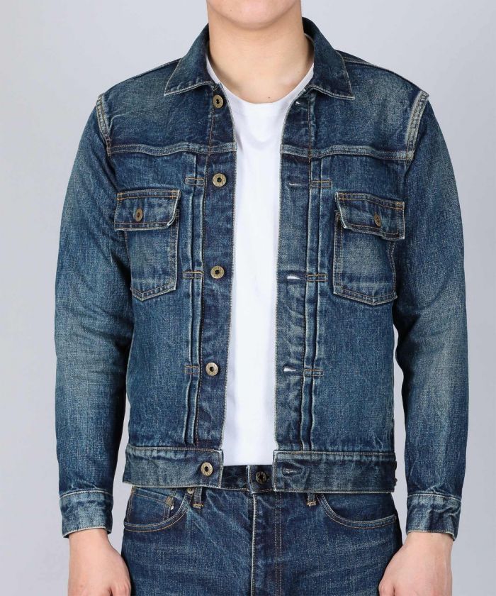 14.8oz Type2 Denim Jacket - D01 (Aging Wash)