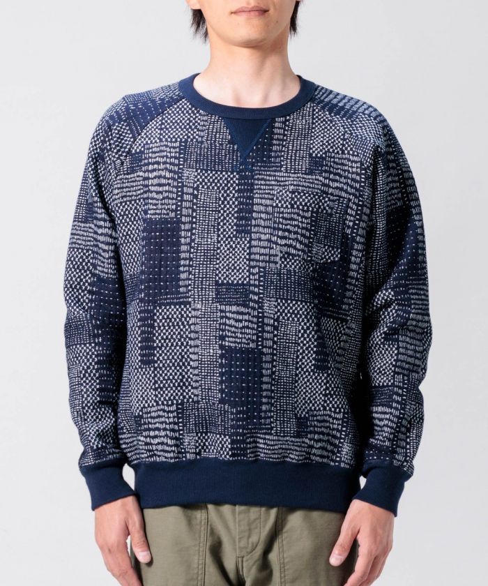 Sashiko Sweatshirt – Modern Grid