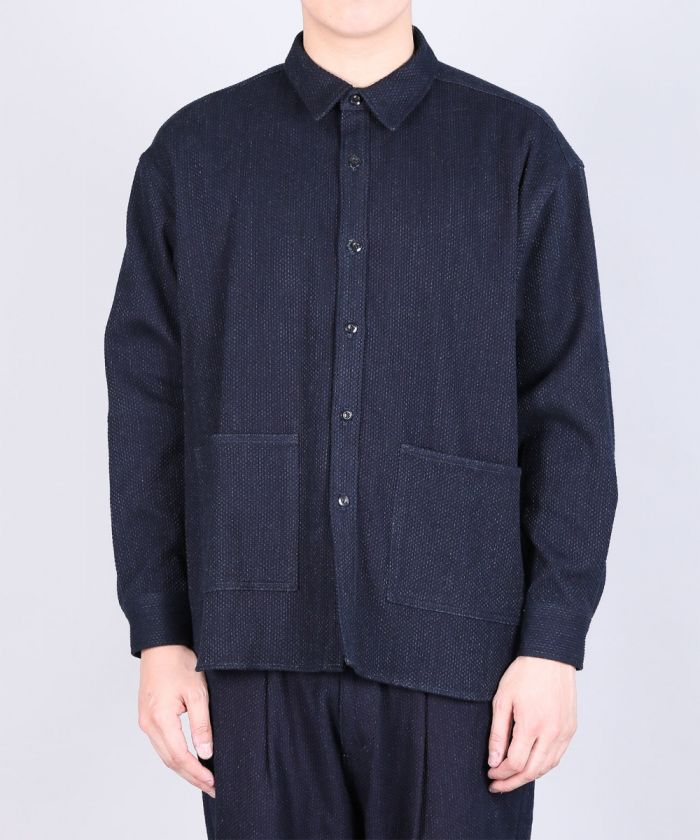 Sashiko Big Shirt Jacket - 11oz Indigo Sashiko