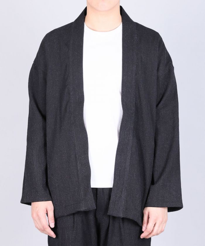 Sashiko Black Haori - 11oz Black Sashiko