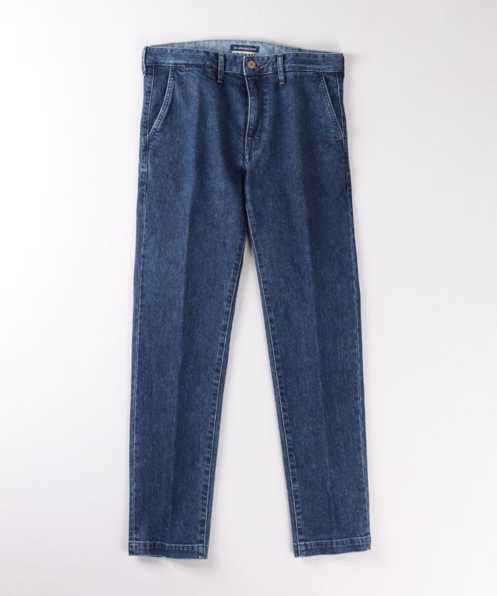Custom Fit Slim 12oz Stretch Denim Trousers (Mid Indigo)