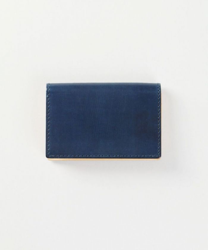 JGO9010M14 Natural indigo dyed leather card case