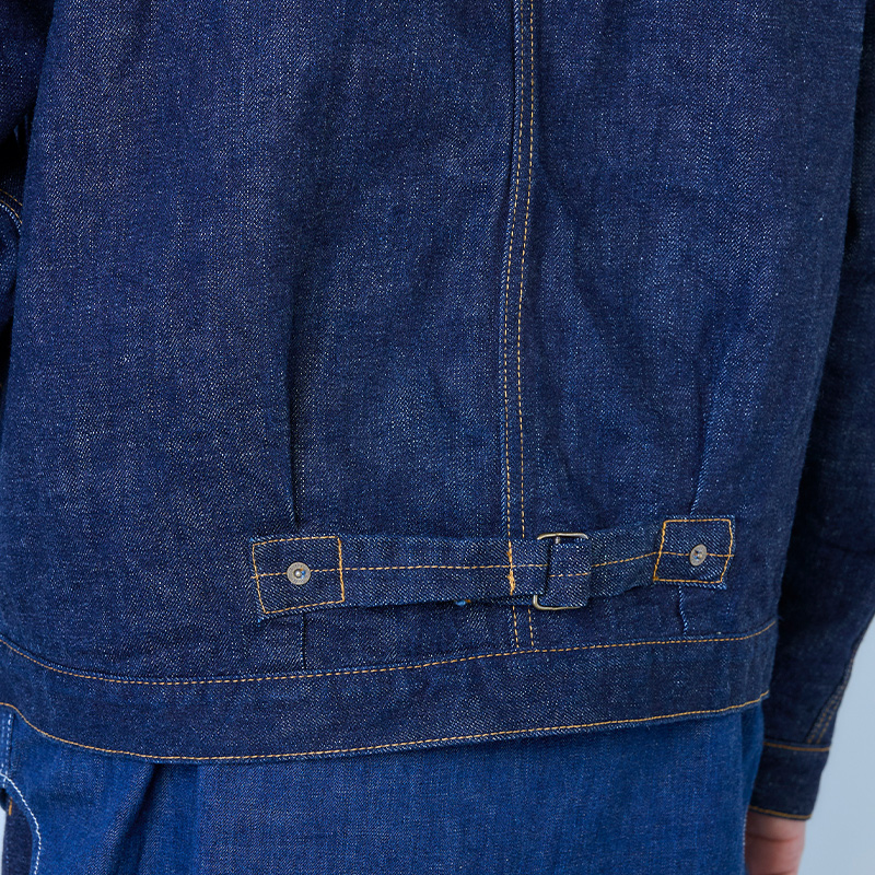 classic jacket in deep vintage blue denim