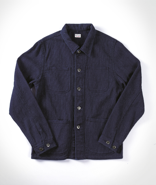 J7029J03 Sashiko Railroad Denim Jacket Japan Blue Jeans