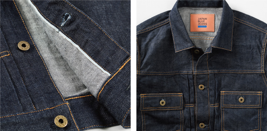 Official Store Limited: Suvin Gold Cotton Denim Jacket | Japan Blue Jeans